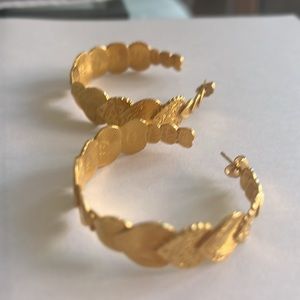 GAS Gold Plated Heart Hoops